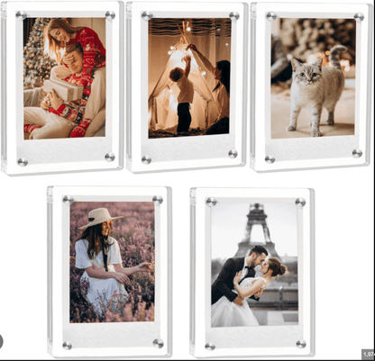 Magnetic Fridge Frames-Transparent Magnetic Acrylic Picture Frame 3x4 inches each